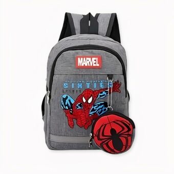 Spiderman Rucksack mit Jeans-Effekt - Grau - Schulrucksack Rucksack