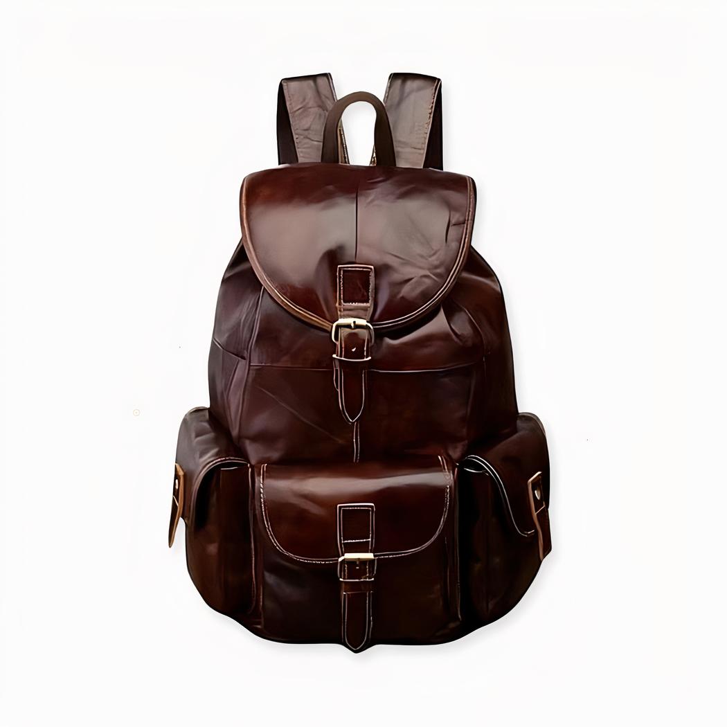 Dieser Rucksack aus Vintage-Leder mit mehreren Fächern ist sehr aktuell und trendy. Dieser Lederrucksack ist in verschiedenen Farben erhältlich, je nach Ihrem Stil und Ihren Wünschen. Er bietet Platz für einen 13-Zoll-Laptop.