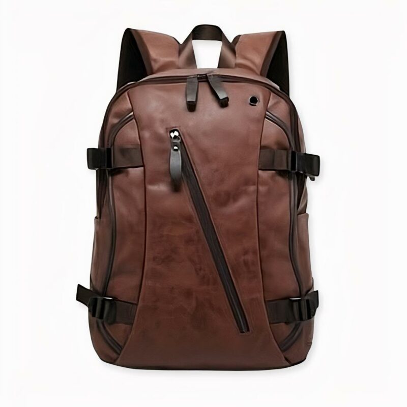 Kompakter Lederrucksack - Braun - Rucksack aus Leder