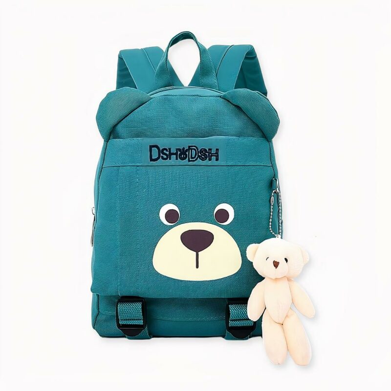 Sac_à_dos_enfant_ourson_2 Kinderrucksack Teddybär - Grün - Schulrucksack Rucksack für Jungen