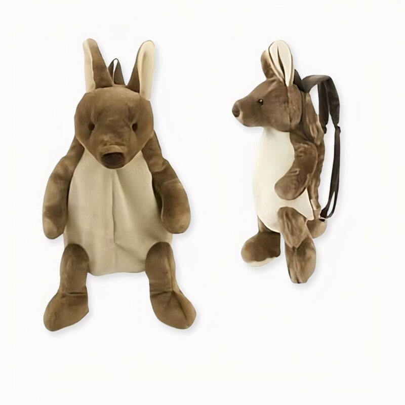 Sac_à_dos_enfant_peluche_lapin_2 Kinderrucksack aus Plüschhase, Farbe braun. Gute Qualität und sehr modisch.