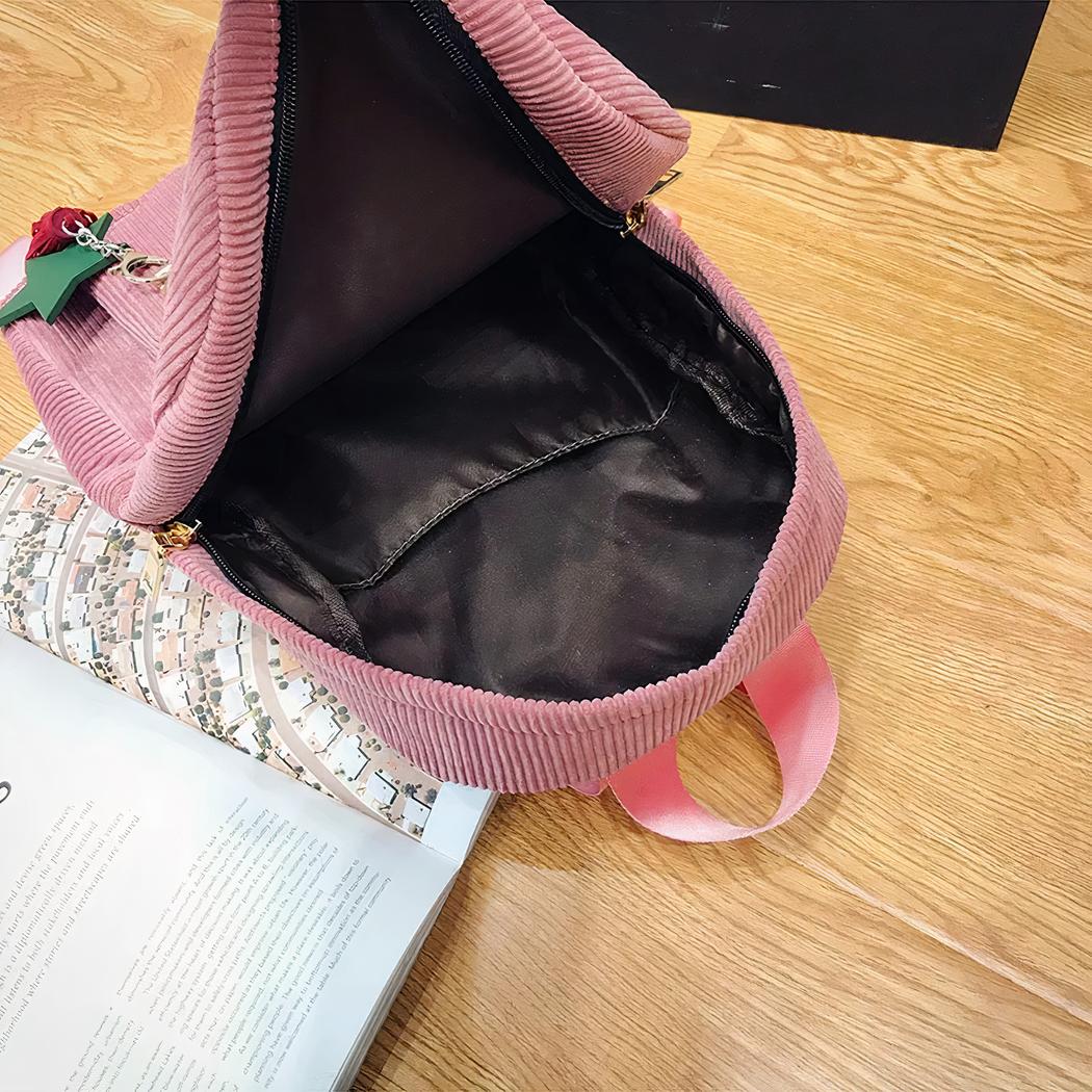 Eleganter Damen-Rucksack aus Cord – Bild 5