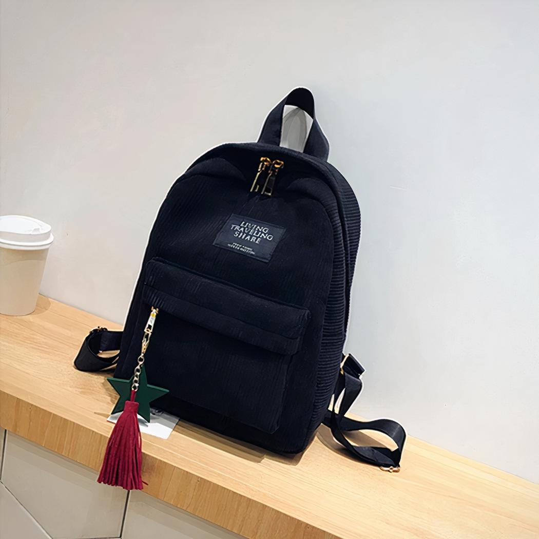Eleganter Damen-Rucksack aus Cord – Bild 9