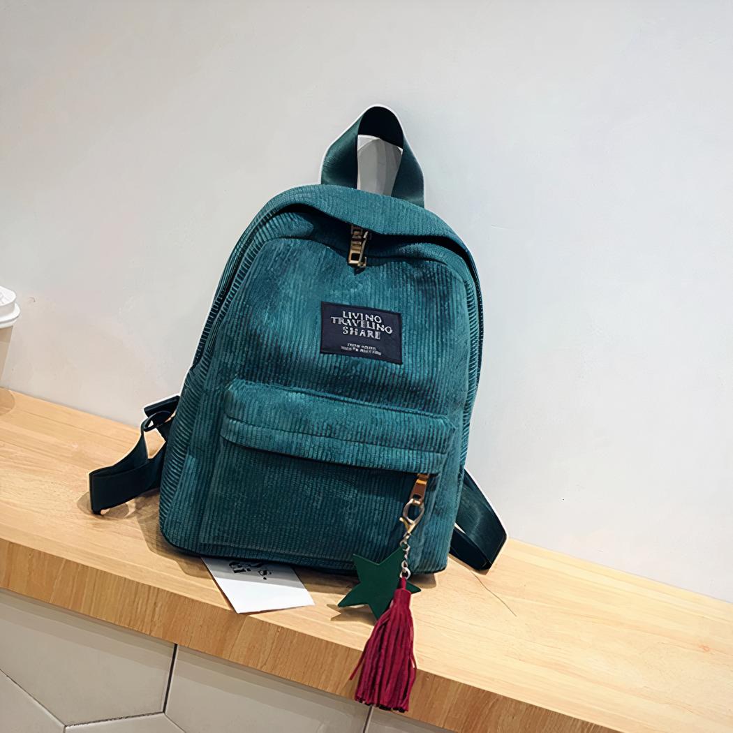 Eleganter Damen-Rucksack aus Cord – Bild 10