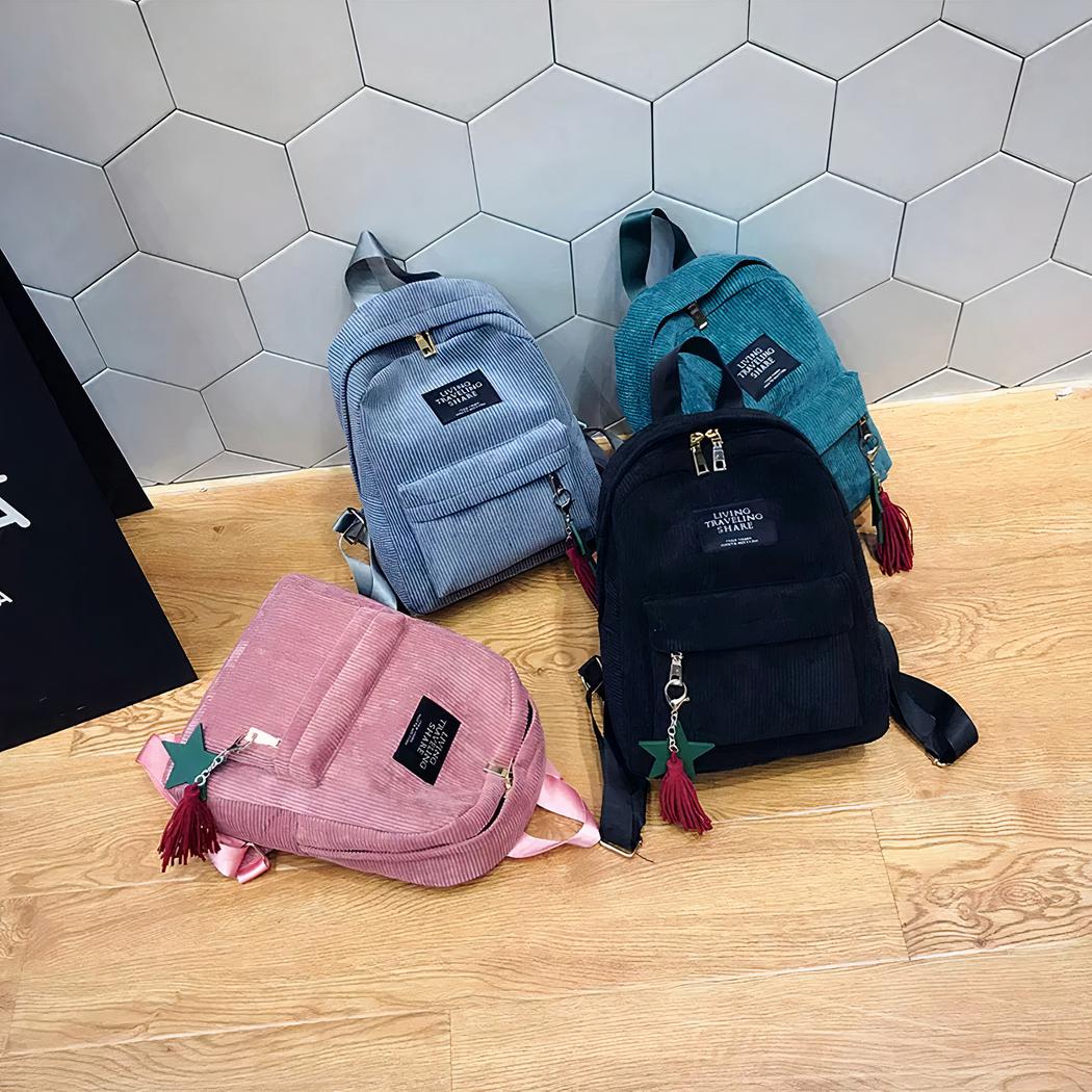 Eleganter Damen-Rucksack aus Cord – Bild 15