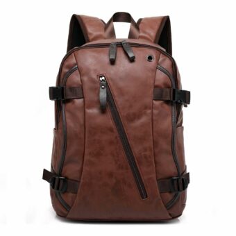 Kompakter Lederrucksack - Braun - Rucksack aus Leder