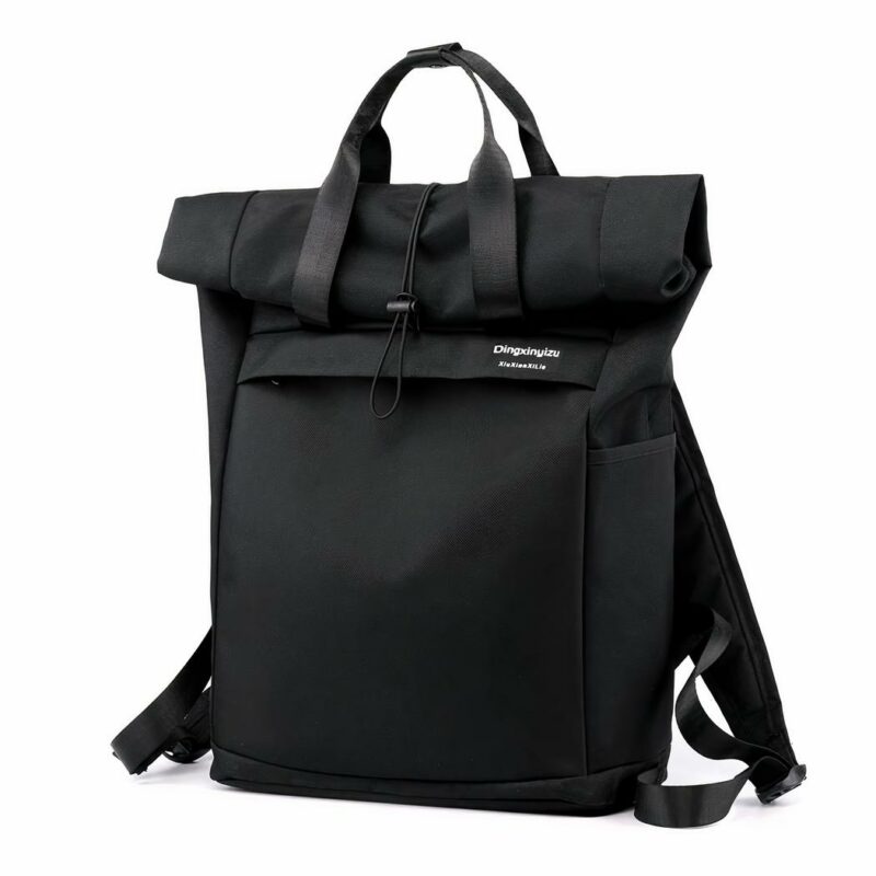 Minimalistischer und funktioneller Rucksack - Schwarz - Handtasche Rucksack