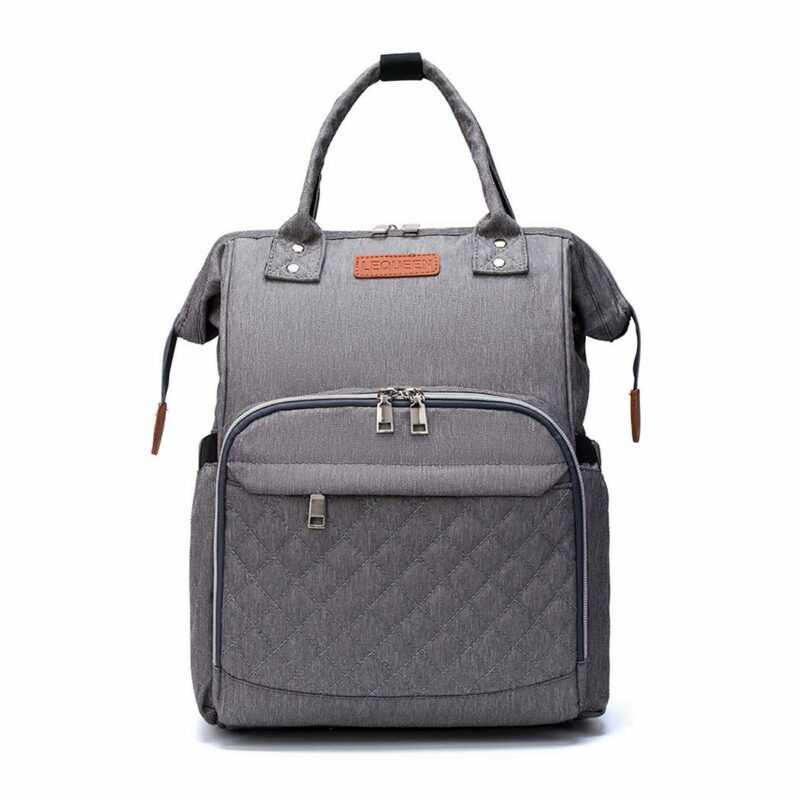 Moderne gesteppte Wickeltasche - Grau - Couche Sacs Lequeen Australien