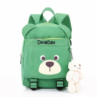 Kinderrucksack Teddybär - Grün - Schulrucksack Rucksack für Jungen