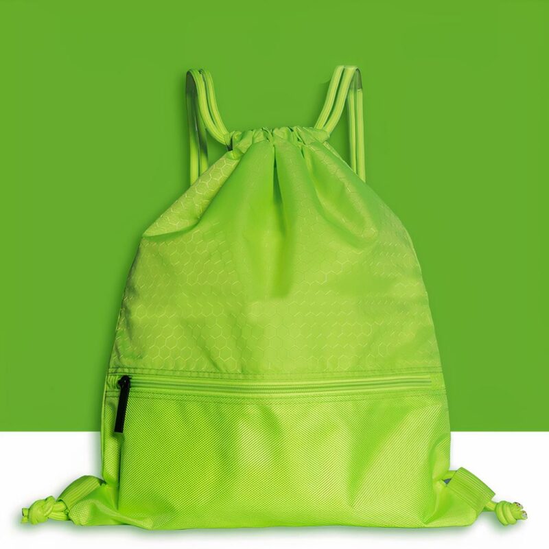Weicher Rucksack mit Kordeln - Grün - Handtasche Tasche