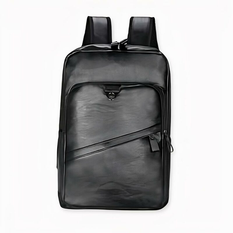 Computer-Rucksack aus Leder - Schwarz - Rucksack Laptop-Rucksack