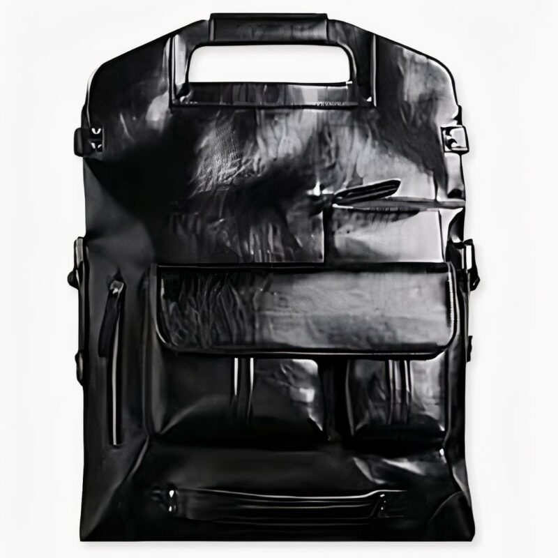 Sac_à_dos_en_cuir_design_2 Design Rucksack aus Leder - Schwarz - Leder Handtasche