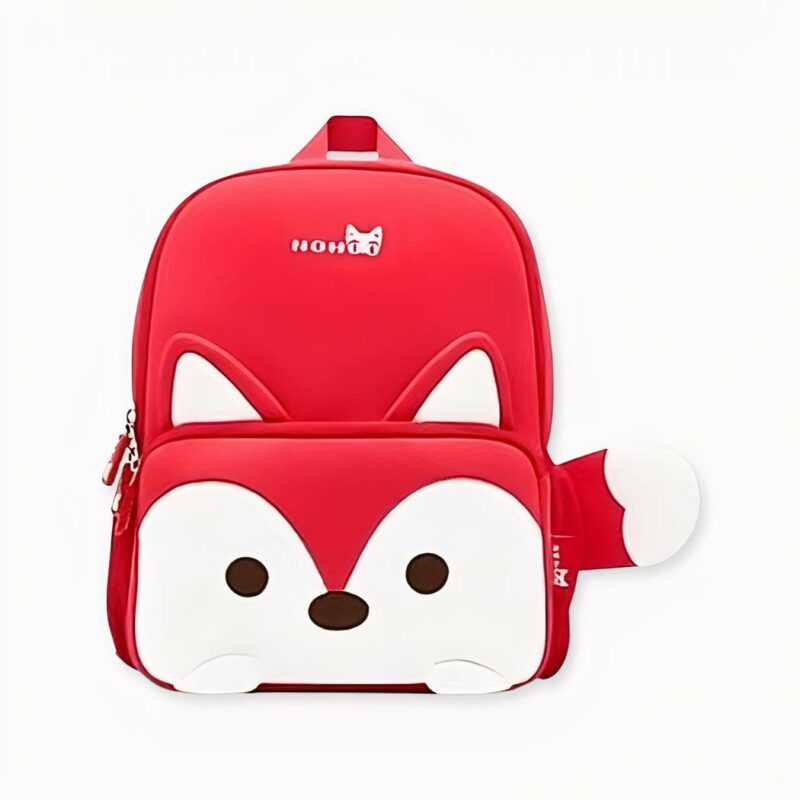 Niedlicher Rucksack mit Fuchs. Rot-weiße Farbe, gute Qualität und sehr trendy.