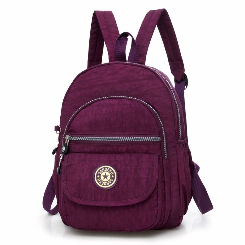 Kleiner Nylon-Rucksack - Violett - Rucksack Schulrucksack
