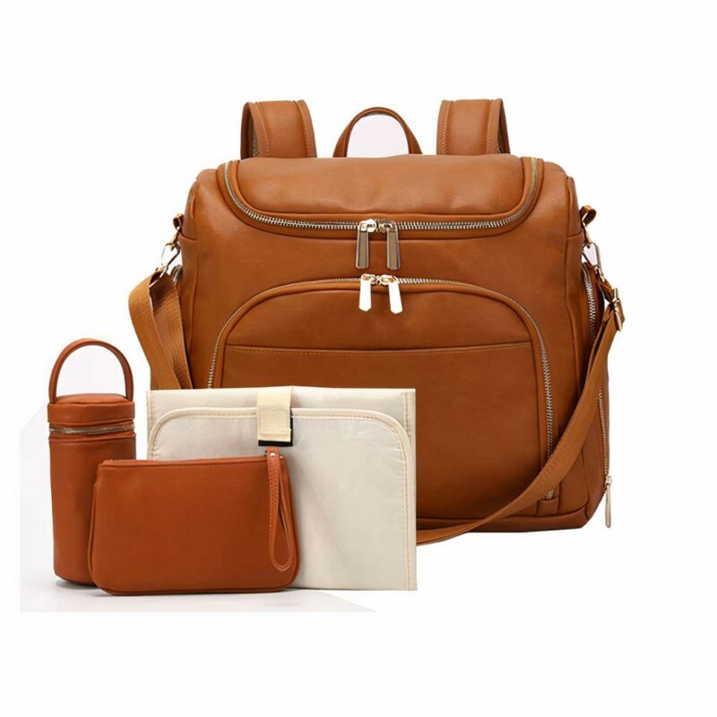 7 in 1 Baby Wickeltasche - Braun - Windel Wickeltasche