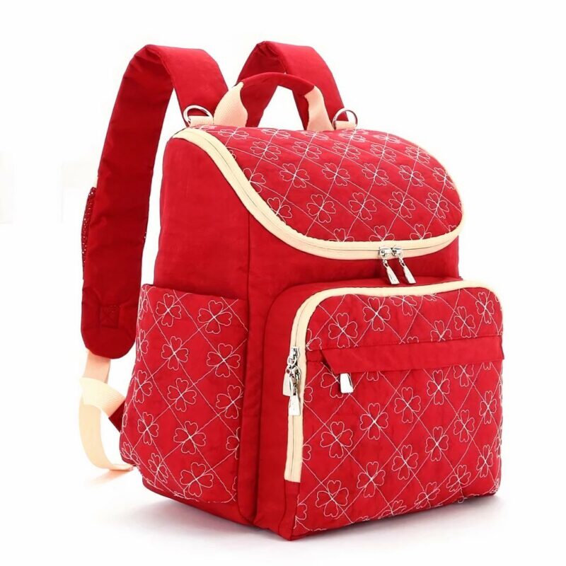 Baby Buggy Rucksack - Rot - Handtasche Windel