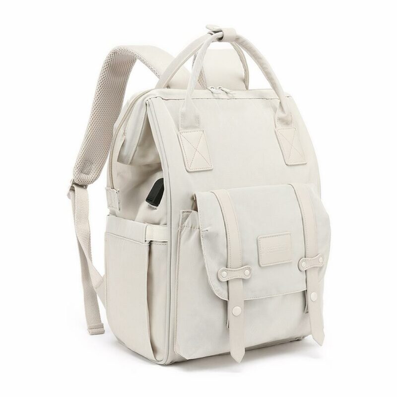 Baby-Rucksack mit USB-Ladeanschluss - Grau - Schultertasche Tasche