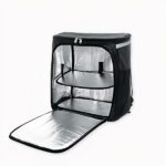 Großer schwarzer isothermischer Rucksack für Lebensmittellieferungen - Tasche Rucksack