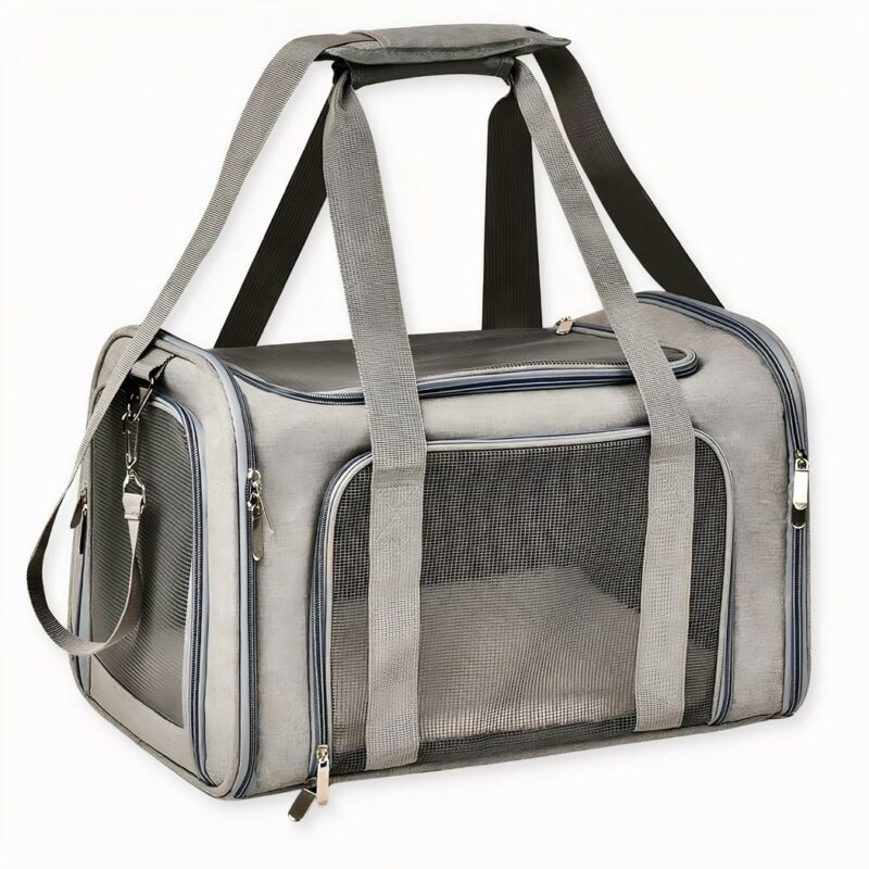 IMG_Rucksack de voyage_pour_animal_compagnie_1F Es gibt keinen Grund mehr, Ihr Haustier zu Hause zu lassen, wenn Sie in den Urlaub fahren. Mit diesem Reiserucksack für Haustiere können Sie Ihre Katze oder Ihren Hund überall hin mitnehmen. Er verfügt über ein von den Fluggesellschaften zugelassenes Design. Da er in verschiedenen Farben und Größen erhältlich ist, ist es einfach, das richtige Modell für Ihr Haustier zu finden.