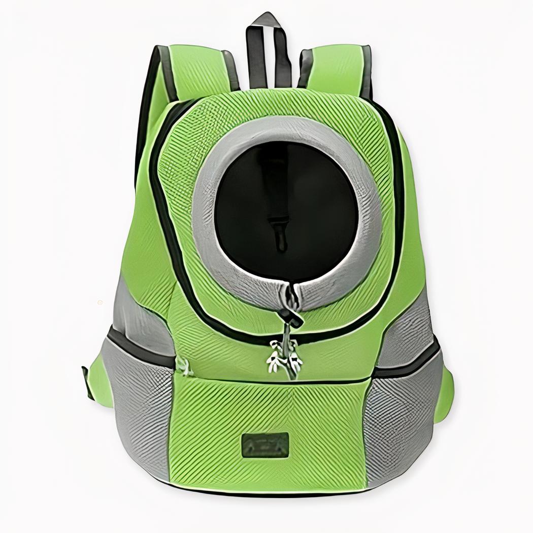 Doppelschulter-Spaziergangsrucksack für Hunde - Grün, XL - Hund Katze