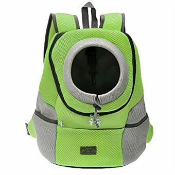 Doppelschulter-Spaziergangsrucksack für Hunde - Grün, XL - Hund Katze