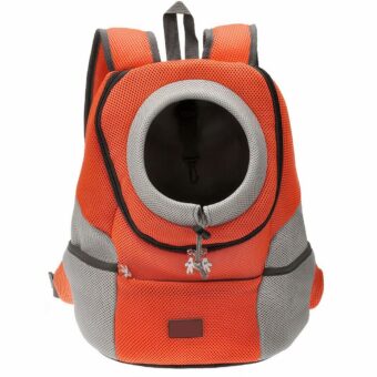 Doppelschulter-Spaziergangsrucksack für Hunde - Rot, XL - Hund Katze