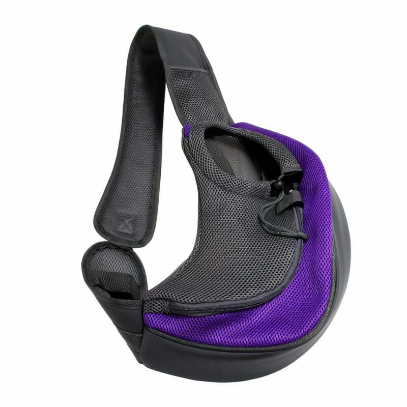 Rucksack mit nur einem Schulterriemen für Hunde - L, Violett - Hund Katze