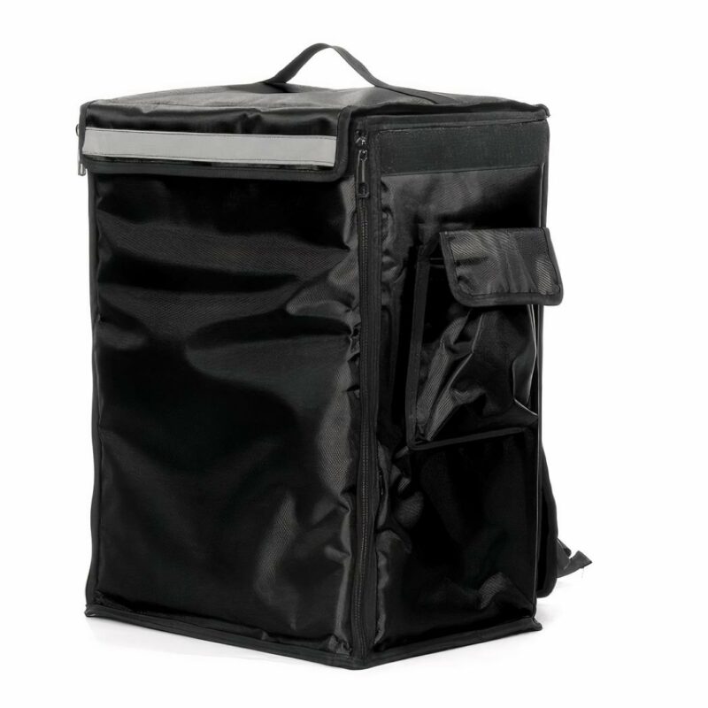 Großer isothermischer und thermischer Rucksack - Schwarz - Pizza Ausgehen