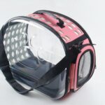 Transparente Transporttasche für Hund und Katze - Rosa, L - Hund Katze
