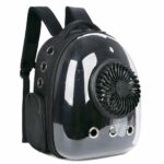 Transparenter Transportrucksack für Hunde - Schwarz - Hund Katze