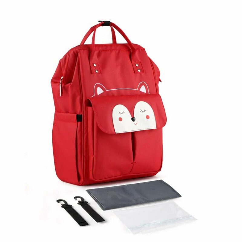Baby Rucksack Cartoon-Design - Rot - Wickelraum Wickeltasche