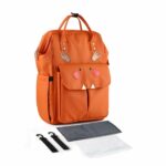 Baby-Rucksack im Cartoon-Design - Orange - Wickelraum Wickeltasche
