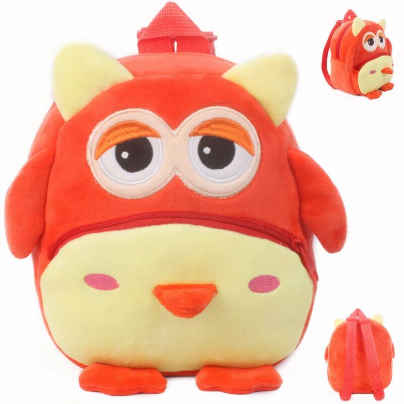 Plüschtier Baby Rucksack - Rot - Plüschtier Schulrucksack