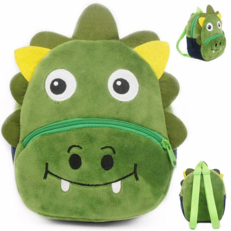 Baby Plüschtier Rucksack - Grün - Schulrucksack Tasche