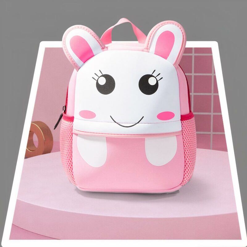 3D Tier Rucksack für Kinder - Weiß - Schulrucksack Schulrucksack Rucksack für Kinder