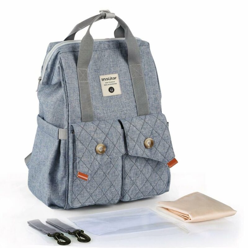 Modische Mutterschaftstasche für die Mutter - Blau - Wickeltasche