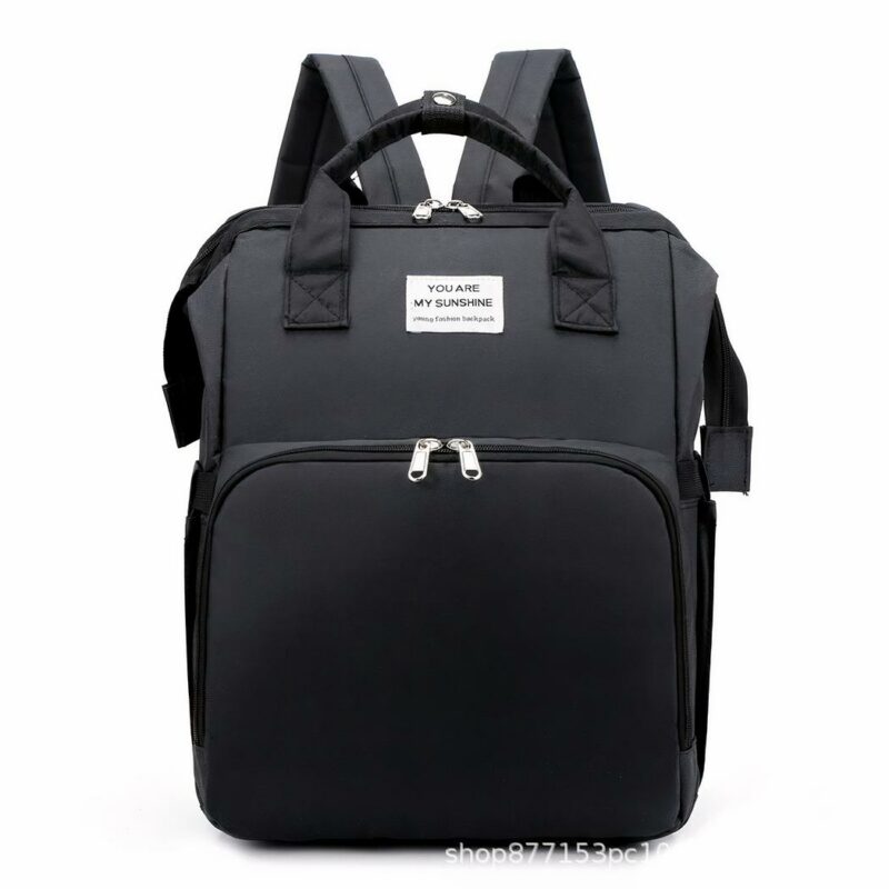 Tragbare, faltbare Wickeltasche für Mütter - Schwarz - Wickeltasche für Windeln