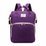 Tragbare, faltbare Wiegentasche für Mütter - Violett - Rucksack Tasche