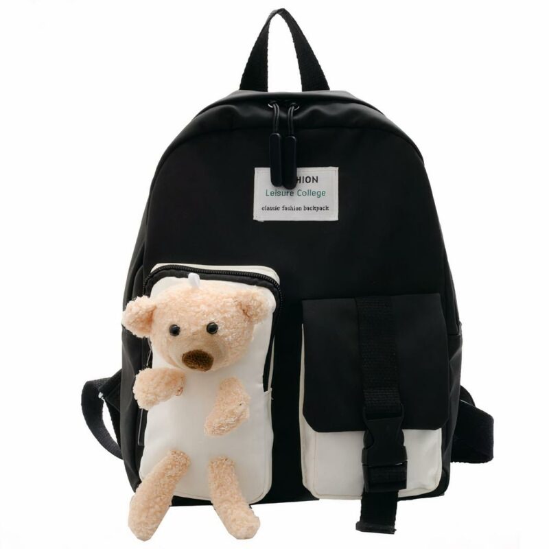 Niedlicher Bären-Rucksack für Kinder - Schwarz - Rucksack Tasche