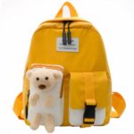 Niedlicher Bären-Rucksack für Kinder - Gelb - Schulrucksack Rucksack Mädchen Rucksack