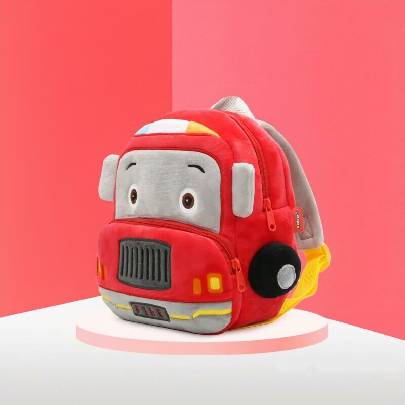 Rucksack Plüsch Feuerwehrwagen - Rot - Rucksack Tasche