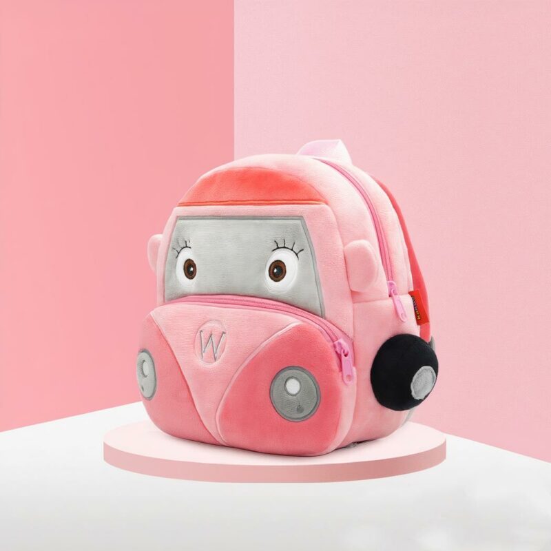 Plüsch Rucksack Feuerwehrauto - Rosa - Plüschtier
