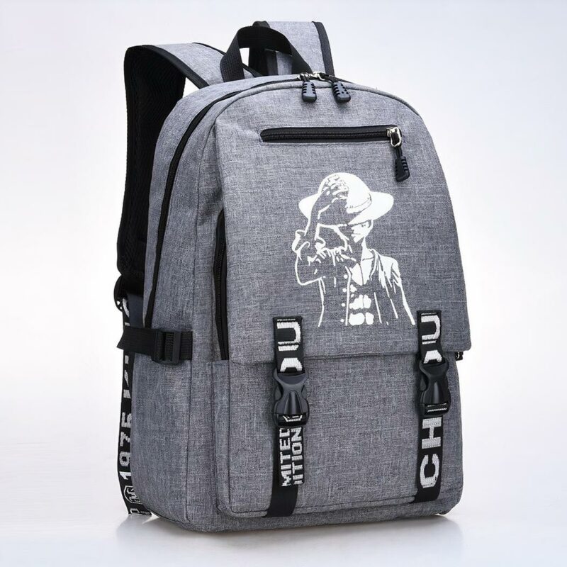 One Piece Monkey D. Luffy Rucksack - Grau - Rucksack Rucksack Schulrucksack