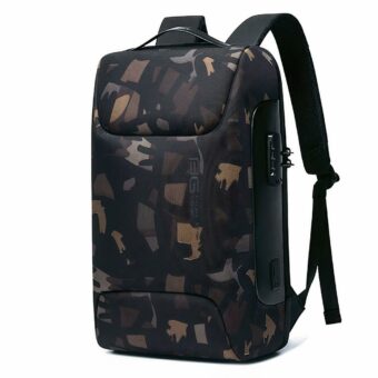 Moderner wasserdichter und strapazierfähiger Rucksack - Militärschwarz - Laptop Rucksack Rucksack