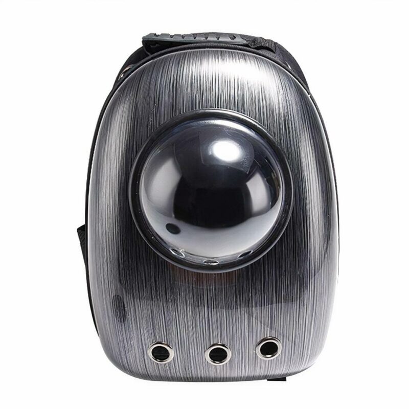 Atmungsaktiver, transparenter Katzenrucksack - Schwarz - Katze Hund