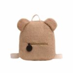 Schulrucksack aus Molton für Kinder - Camel - Rucksack Schulrucksack