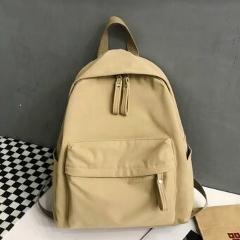 Canvas Anti-Diebstahl Rucksack - Gelb - Schulrucksack Rucksack