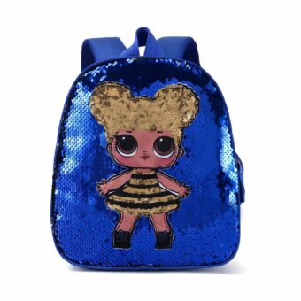 Kinder Rucksack mit LOL Suprise Motiv - Blau - Puppe Rucksack
