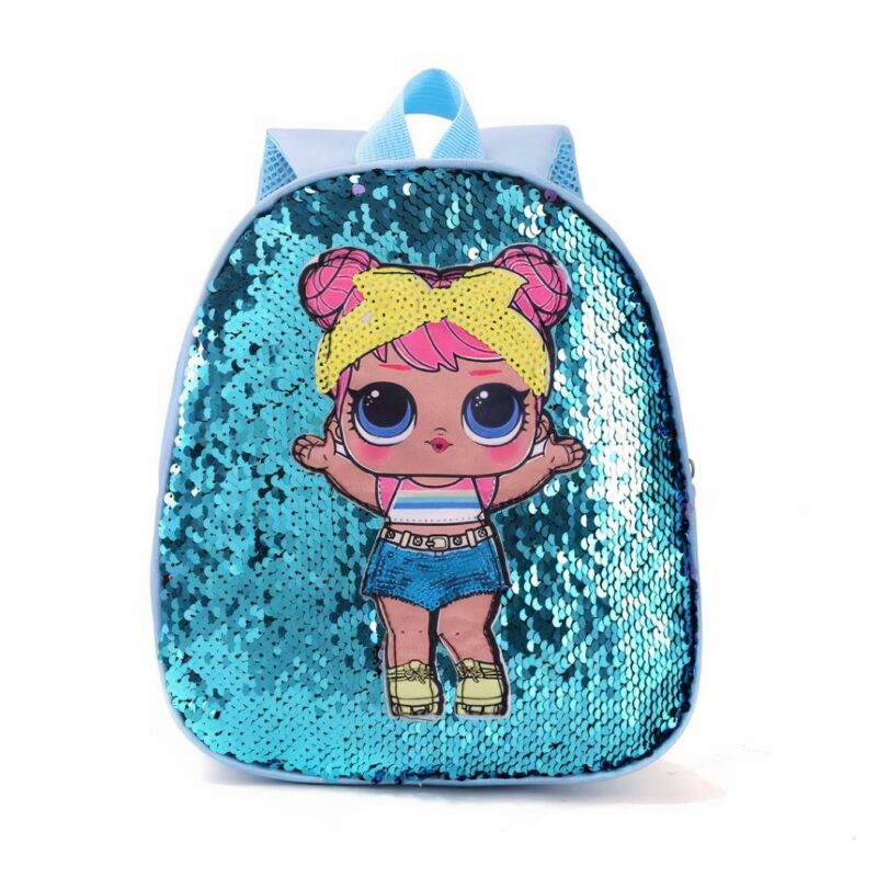 Kinderrucksack mit LOL Suprise Motiv - Hellblau - Kinderrucksack Schulrucksack