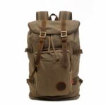 Vintage Multifunktionaler Rucksack - Khaki - Rucksack Schulrucksack